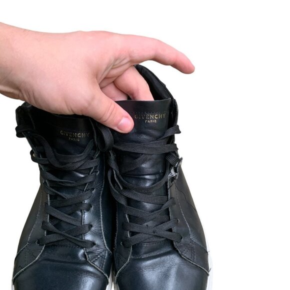 Rare Givenchy Codification Leather High Top Shoes Size 12 - Picture 15 of 16